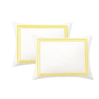 400TC Cotton Classic Embroidery Sateen Solid Pillow Sham