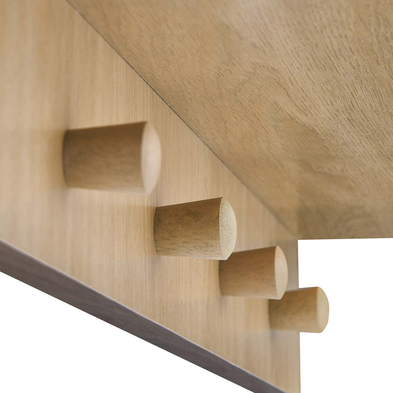 Miroir arqué Modway Moonbeam, Chêne