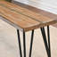 6 tables de salle à manger avec table en épingle à cheveux attrayante, 4 chaises et banc