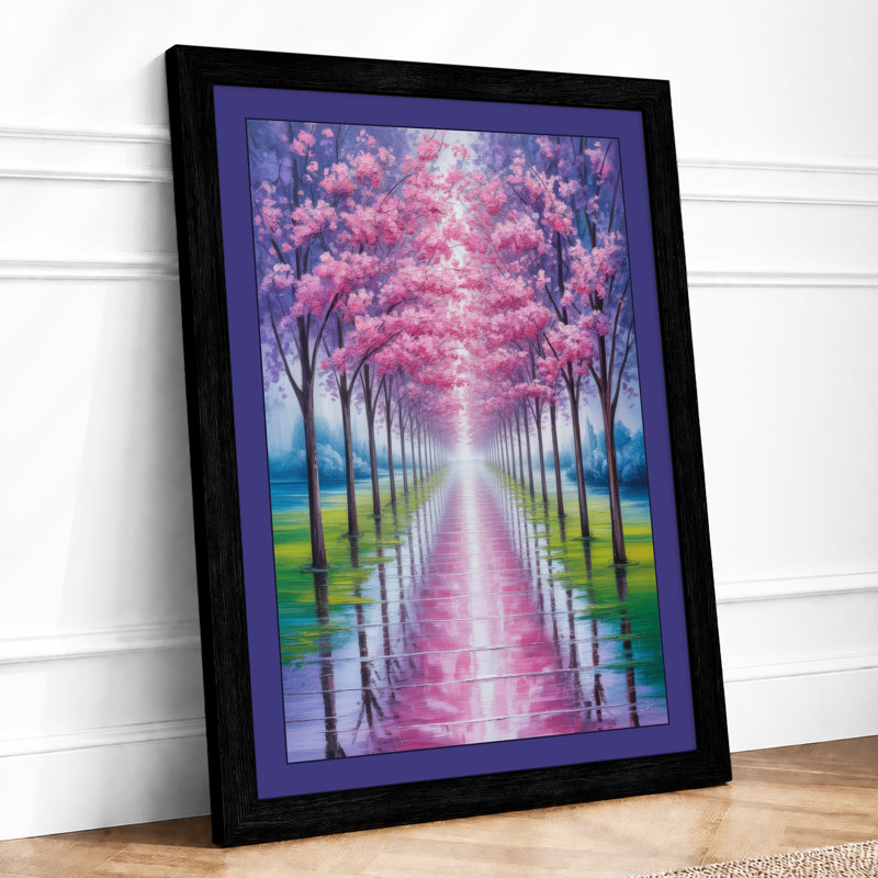 Blossoms Under Glass Romantic - Framed Print, A1 - 84.1 x 59.4 cm, Black
