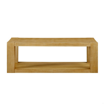 Modern Design 48 Inch Rectangular Coffee Table,2-Tier MDF Rectangle Coffee Table