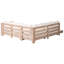 Rupakus 225 cm W L-Shaped Acacia Patio Corner Sofa with Cushions-1187860073
