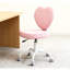 Chaise de bureau rose en forme de cœur, chaise pivotante réglable pour chambre à coucher et coiffeuse, style mignon et confortable