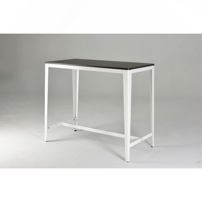 Farmhouse Style Minimalist Counter Height Table In Brown/ White