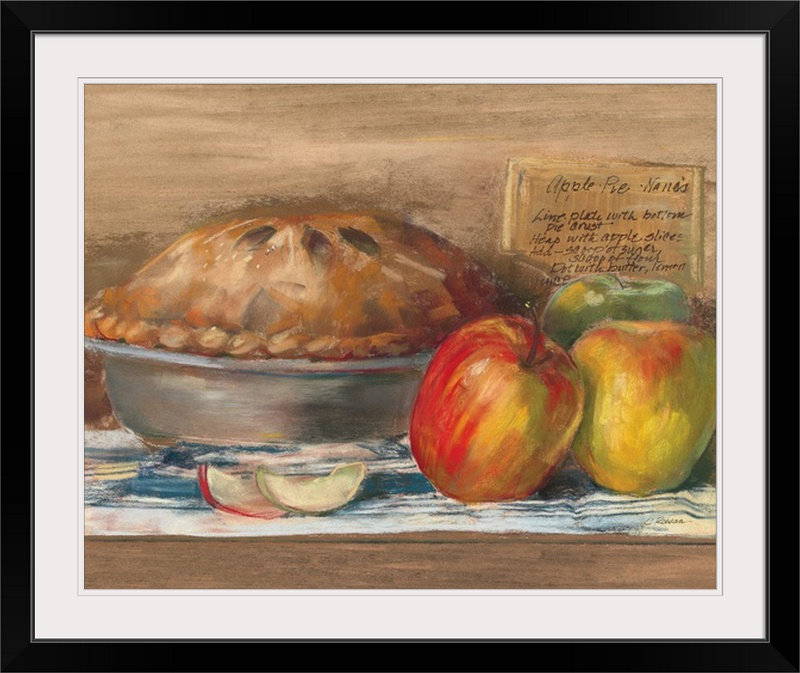 «Apple Pie» - Imprimé, H 32 po x l 38 po x P 1 po, Cadre noir