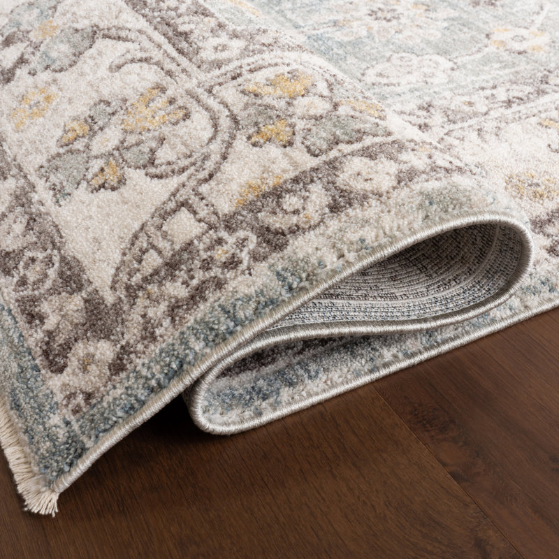 Delvina Vintage Traditional Medallion Area Rug, Rectangle 4' x 6'4"
