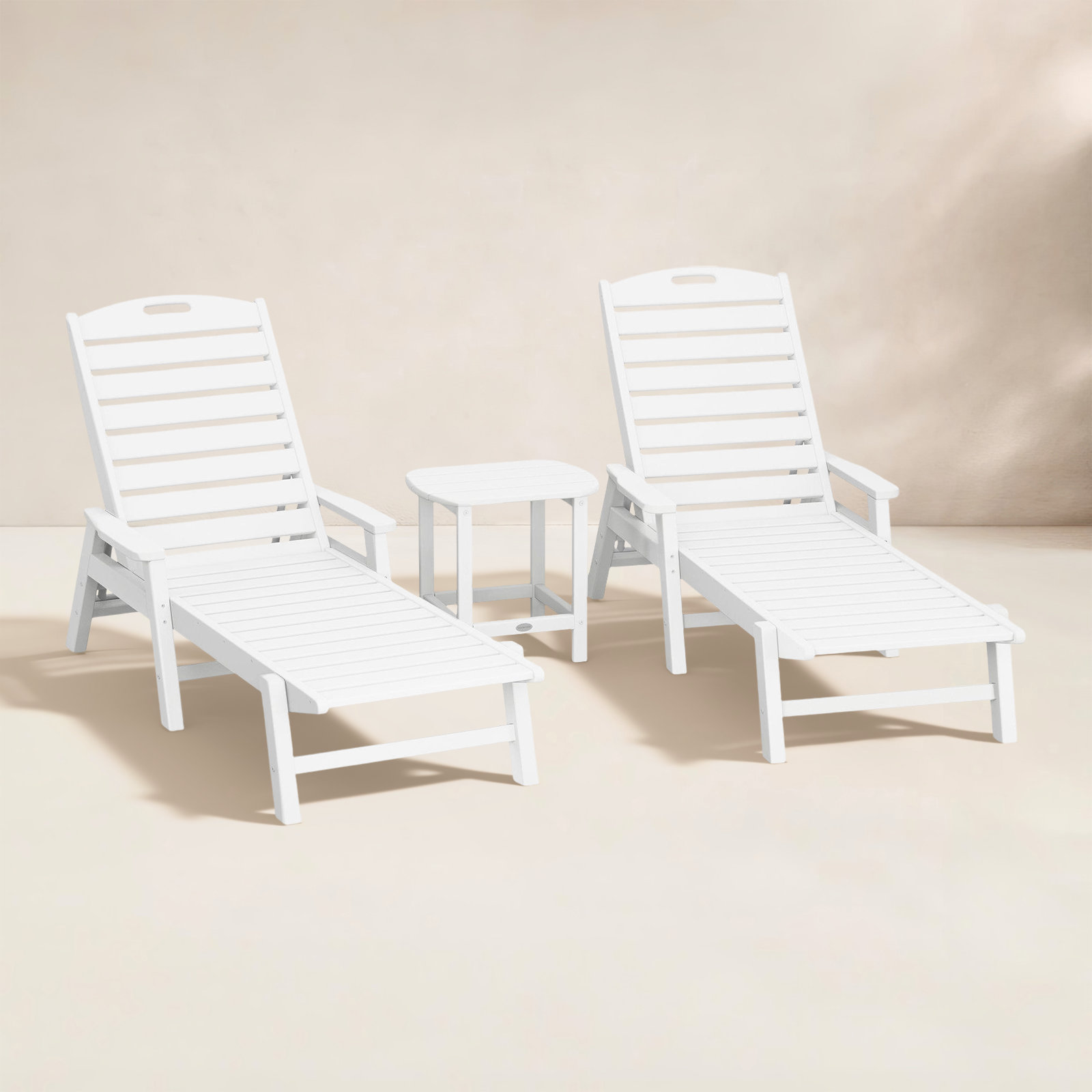 POLYWOOD® Nautical 2-Person Patio Seating Group, White