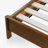 Kaela Oak Platform Bed Rectangular Headboard Shape Walnut Finish Bed Frame Furniture for Bedroom-296789420