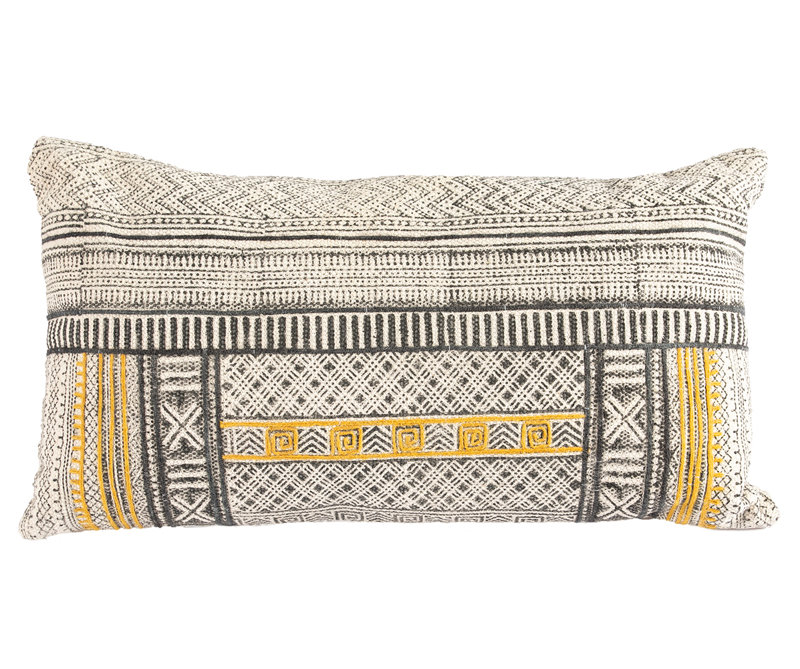  Cotton Cushion ROSHNI Yellow Lumbar