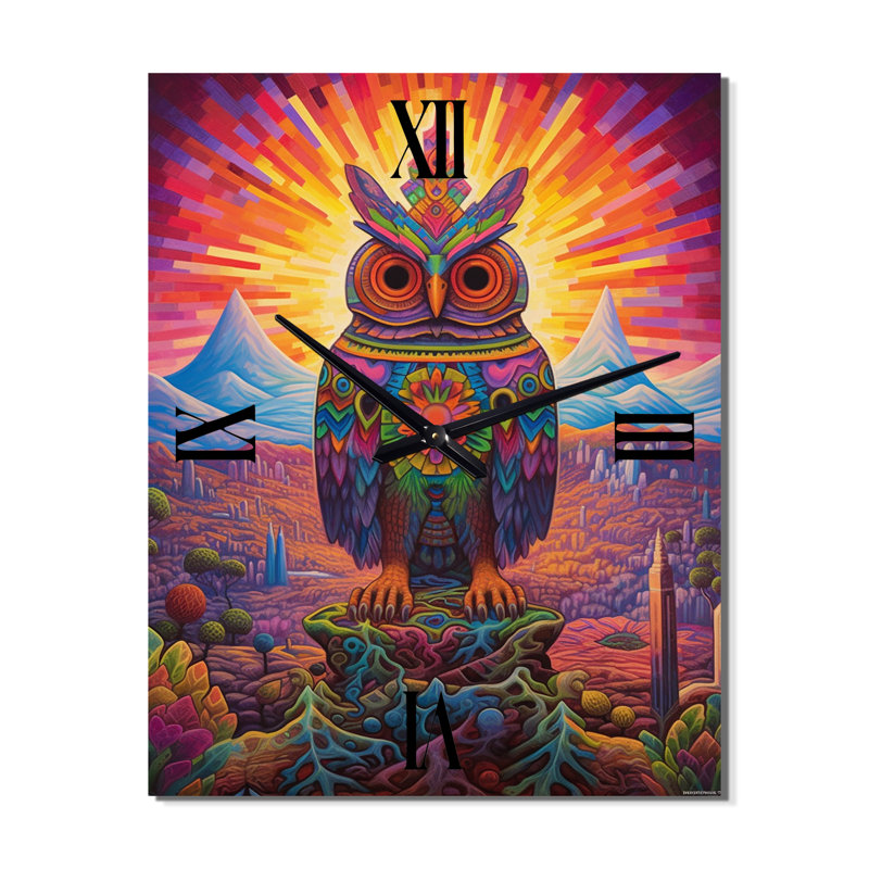 Bruan - Animals Owl Wall Clock Oversized, Small