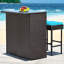 Ensemble de 3 tables de bar en rotin avec 2 tabourets coussinés turquoise-59049363-111465958