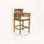 Tabouret de bar en bois d'acacia avec coussin résistant à l'eau (ensemble de 2)