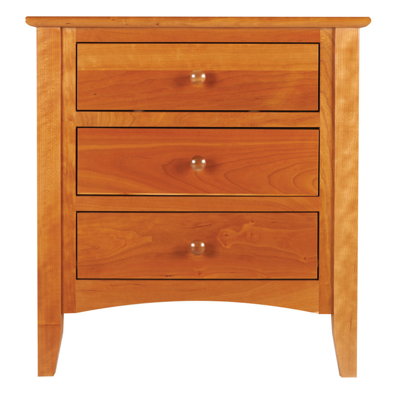 Newport 3 - Drawer Solid Wood Nightstand