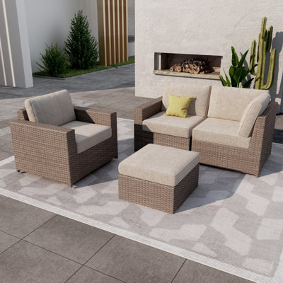 64.5cm Wide L-Shaped Patio Sectional Set