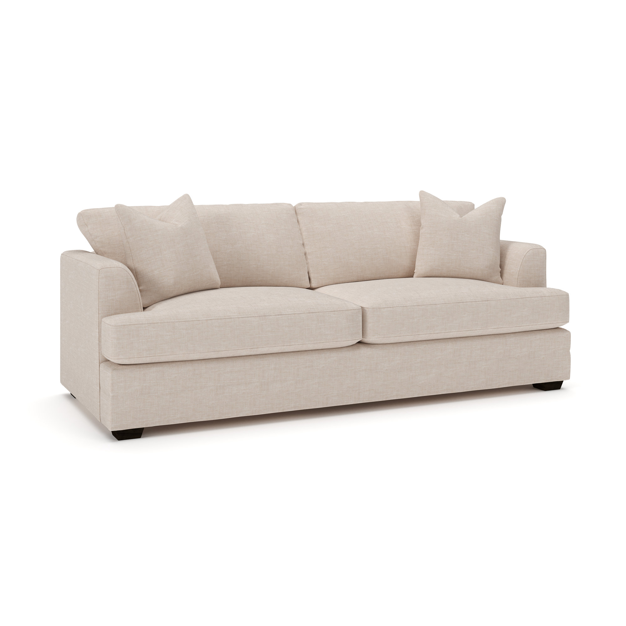 Edan Upholstered Sofa, Lena Sand Performance Linen Blend