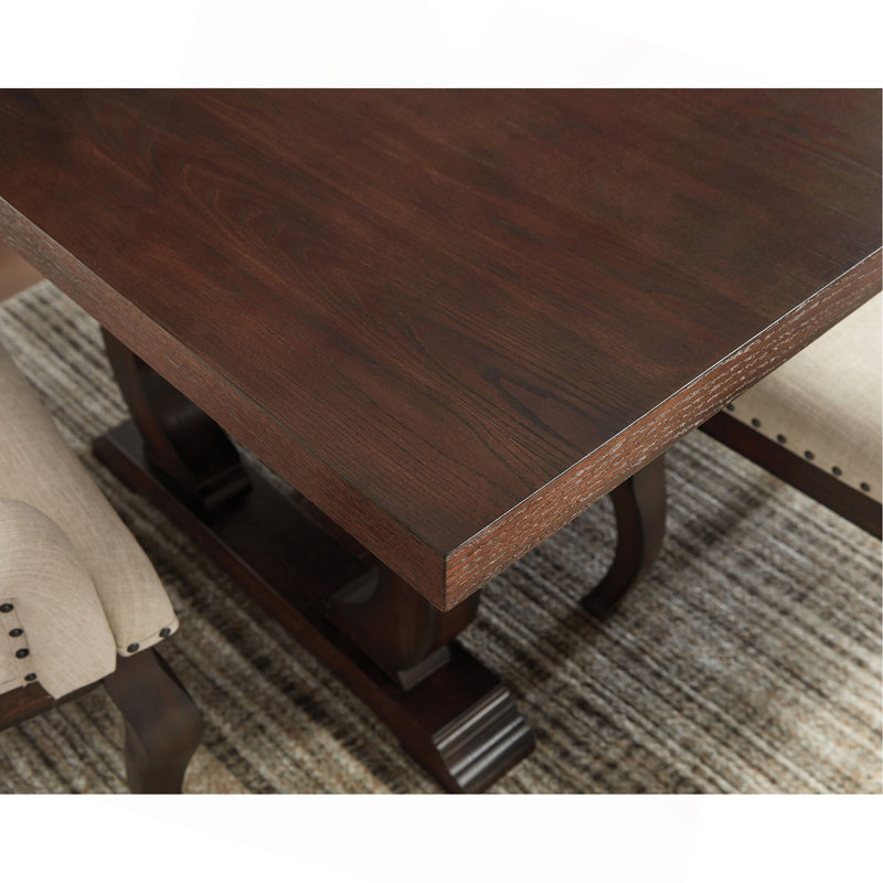 Fremont Antique Brown Trestle Rectangular Dining Table