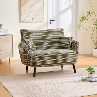 Modern style two-seater sofa with ultra-comfortable armrests