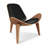Modholic Arch Shell Chair, Black - Real Leather-70720403