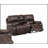 Modern Power Reclining Loveseat With Cup Holders, USB Ports, Leather Upholstery In Chocolate Finish For Living Room
