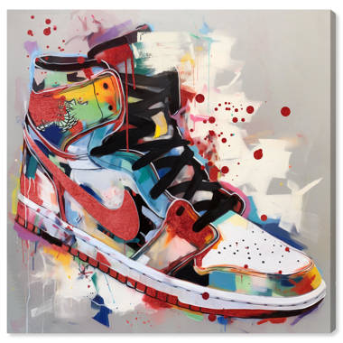 Fashion and Glam This Is A Sneaker Logo Shoes - Wrapped Canvas Graphic Art Print Everly Quinn Size: 24 H x 36 W x 0.8 D