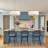 Americana-Style 3-Light Trimmed Linen Drum Pendant