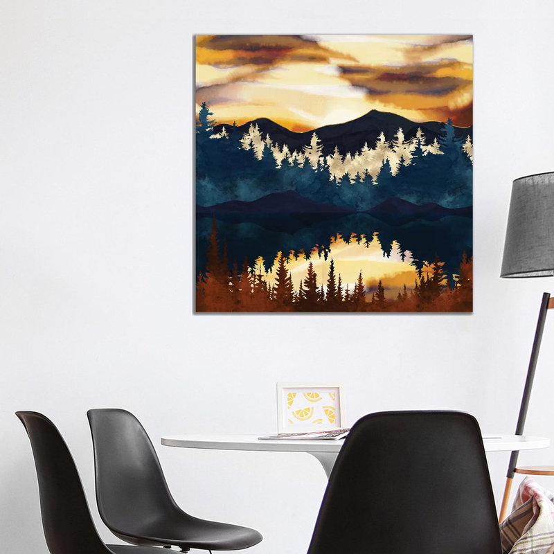 Fall Sunset 1 Piece Wrapped Canvas Wall Art, 93.98 cm H x 93.98 cm W x 1.91 cm D, Wrapped Canvas