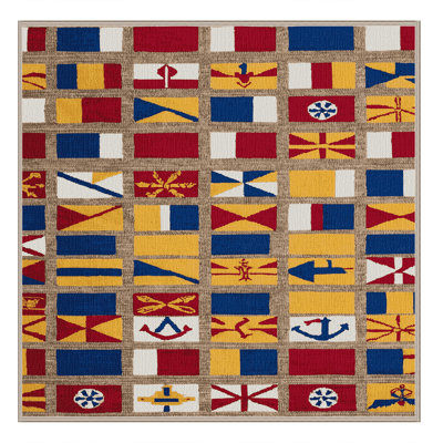  Tapis nautique lavable avec drapeaux