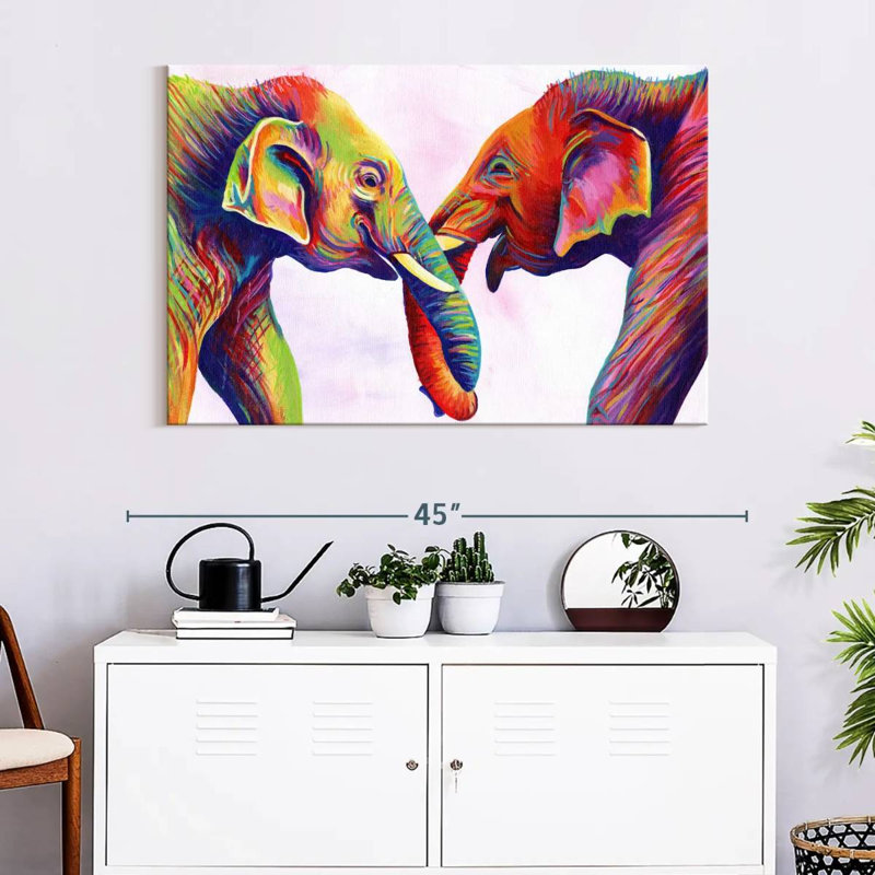 Brampt Elephant Calves, 26" H x 39" W