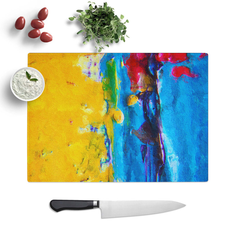 Tempered Glass Art Painting Vol.438 Chopping Board, 39 cm W x 28.5 cm L