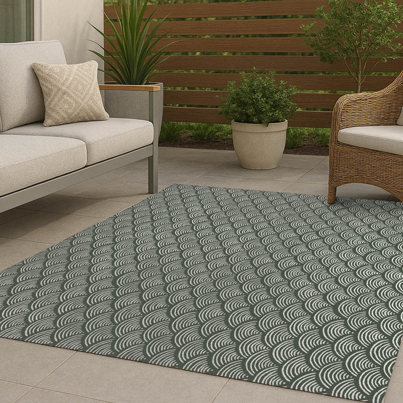 Tapis d'extérieur antidérapant Rolling Waves, Rectangle 4pi x 6 pi