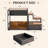 27.6-Inch Elevated Pet Bed with Easy-Access Steps, Storage Drawer, Removable Cushion, Open Lower Hideaway for Small Pets