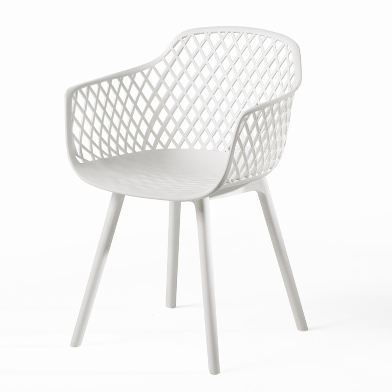 Chaise coquelicot d'extérieur - blanc, résistant aux intempéries, Blanc, Blanc