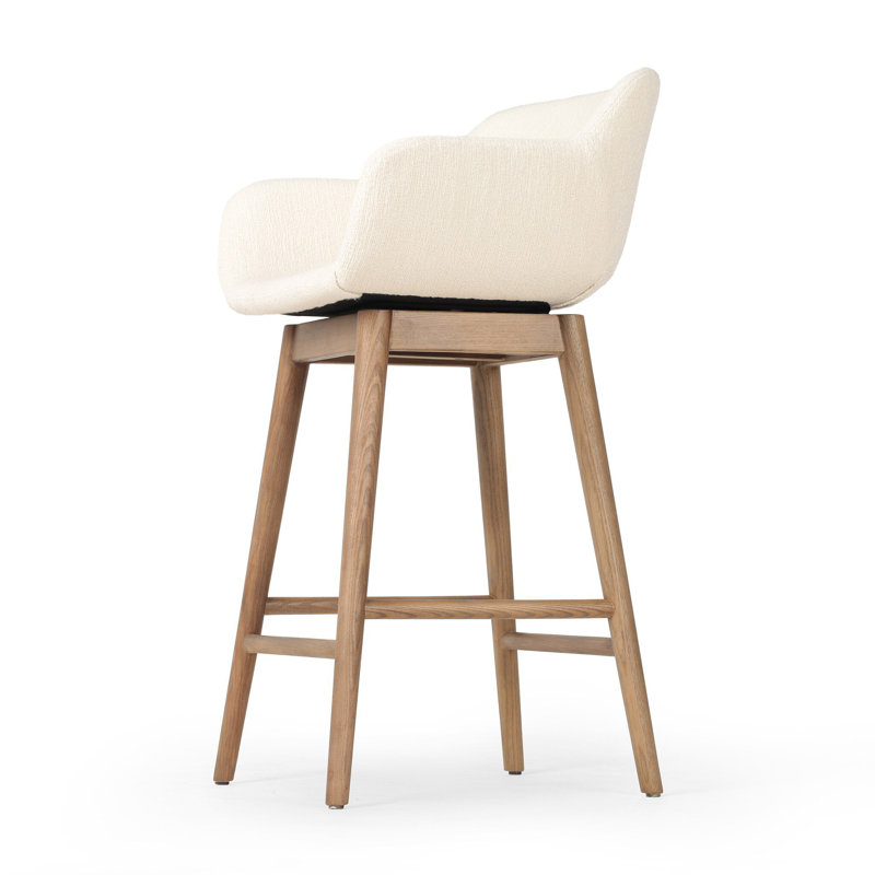 Hannah Swivel Stool-Kerbey Ivory-Counter, Counter Stool (26.50” Seat Height)