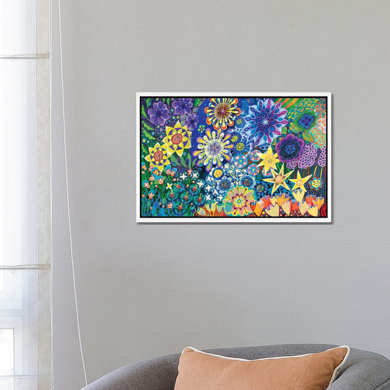 Early Morning Ride by Jo Grundy - Painting on Canvas, 66.04cm H x 101.6cm W x 3.81cm D, White Framed