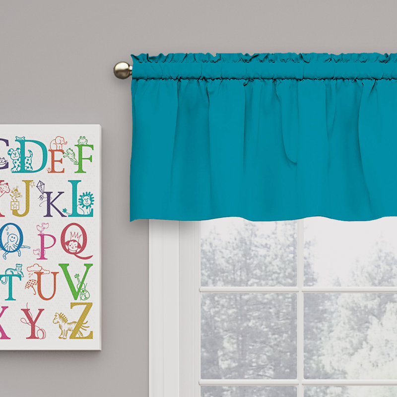 Kendall Scalloped Window Valance, Rich Teal