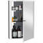 Armoire de salle de bain avec miroir, armoire à pharmacie verticale en acier inoxydable, organisateur de rangement mural avec porte simple?