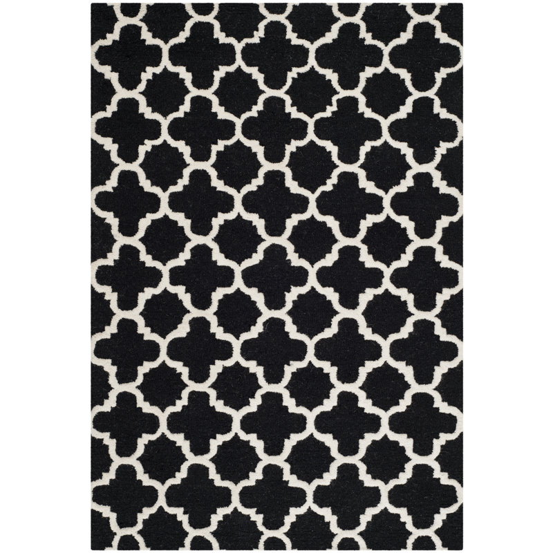 Cannen Hand Tufted Wool Geometric Rug, Rectangle 4' x 6'