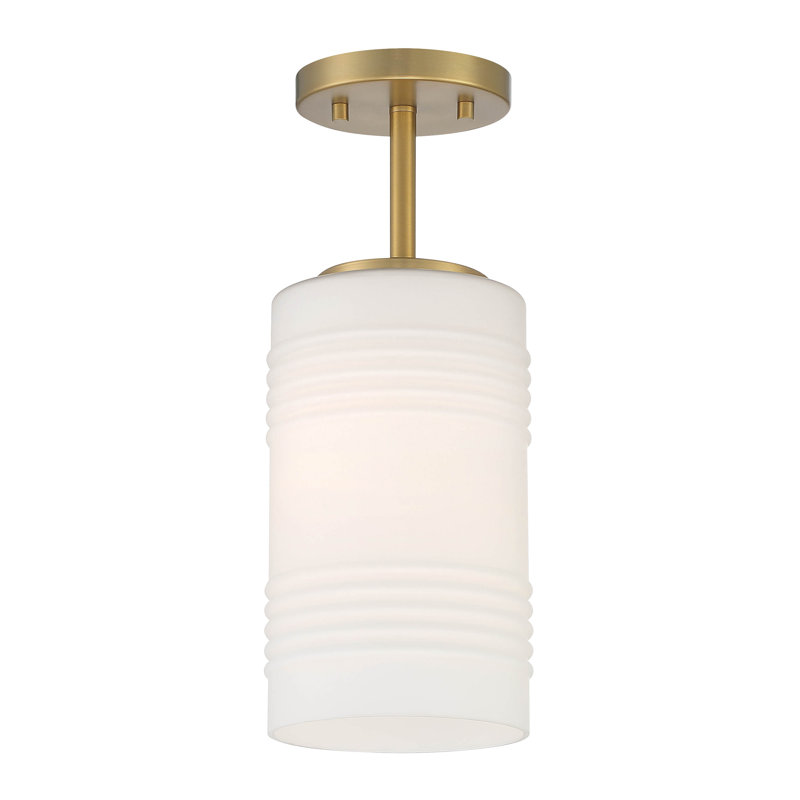 Plafonnier semi-encastré 1 lumière Jsamine, Or brossé