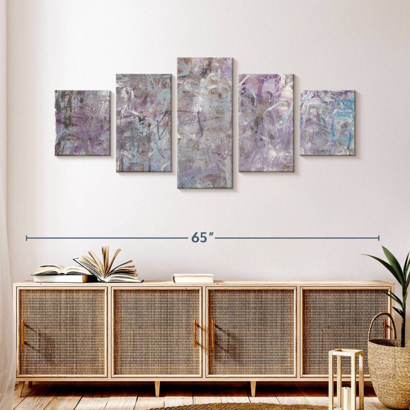Lilas et dentelle, H 24 po x l 55 po