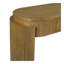 Table d'entrée avec finition grain de bois naturel, console avec conception cannelée, plateau ovale et 2 tiroirs pour le vestibule et le salon (bois de pin)-991026139