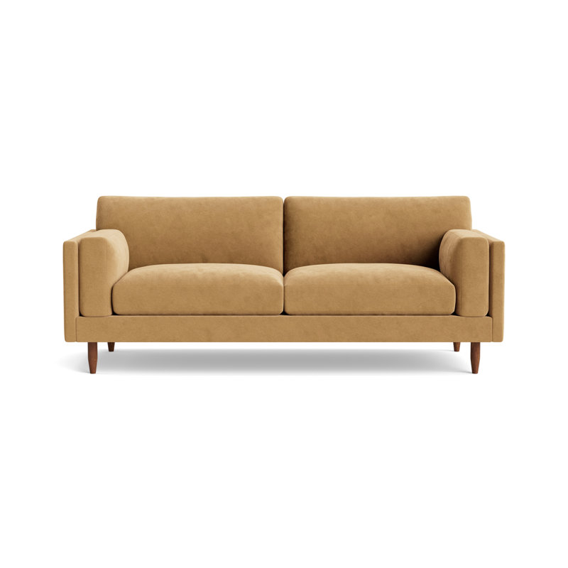 Skinny Fat Sofa ("85"), Performance Velvet - Nutmeg
