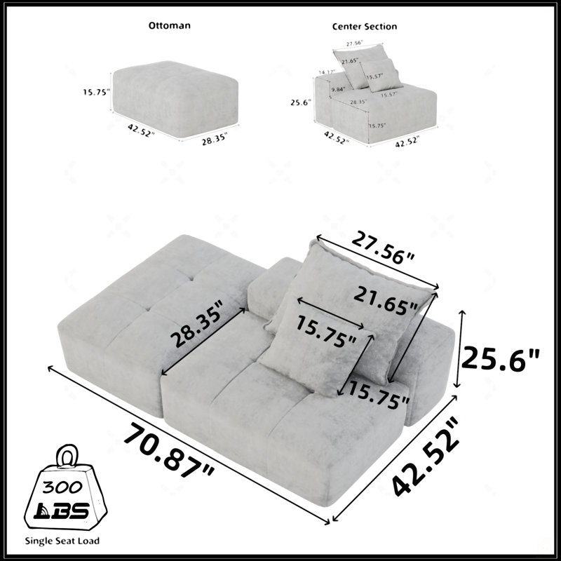 Canapé modulaire surdimensionné Modern