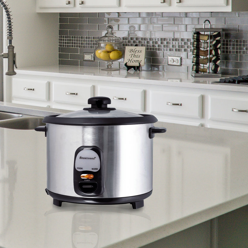 Brentwood Rice Cooker with Steamer, 5 Qt.