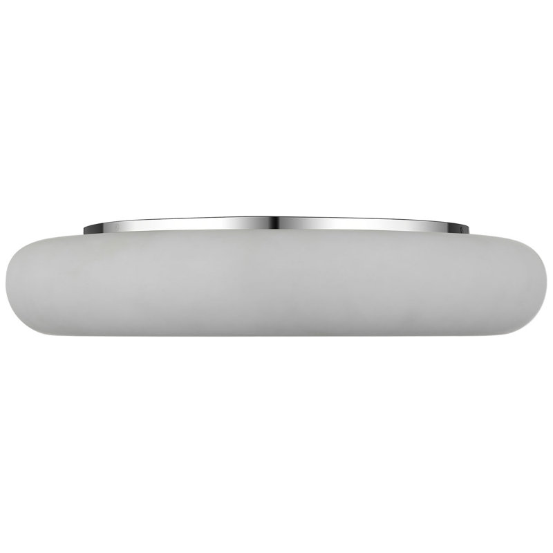 Kelly Wearstler Formosa 22" Flush Mount, Alabaster/Polished Nickel