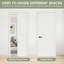 30x80 In. Primed Flat 2 Panel Shaker Style Smooth White Primed Hollow Core Composite Interior Moulded Door Slab-120641139