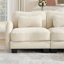 Canapé de soutien en chenille avec coussin de taille délicate et repose-pieds mobile, conception ergonomique incurvée, canapé modulaire facile à assembler pour le bureau du salon-773275572