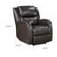 Fauteuil inclinable lève-personne standard en similicuir de 37,5 po Saidie-1430305155