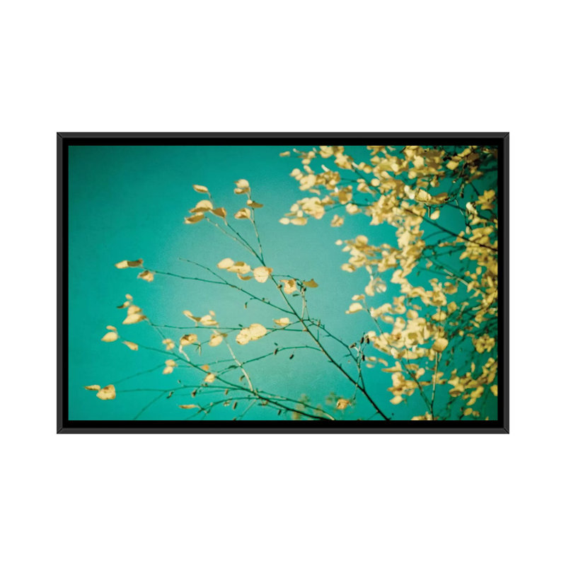 « automne moment », impression sur toile, H 18 po x l 26 po x P 1,5 po, Toile encadrée noire, Pas de tapis