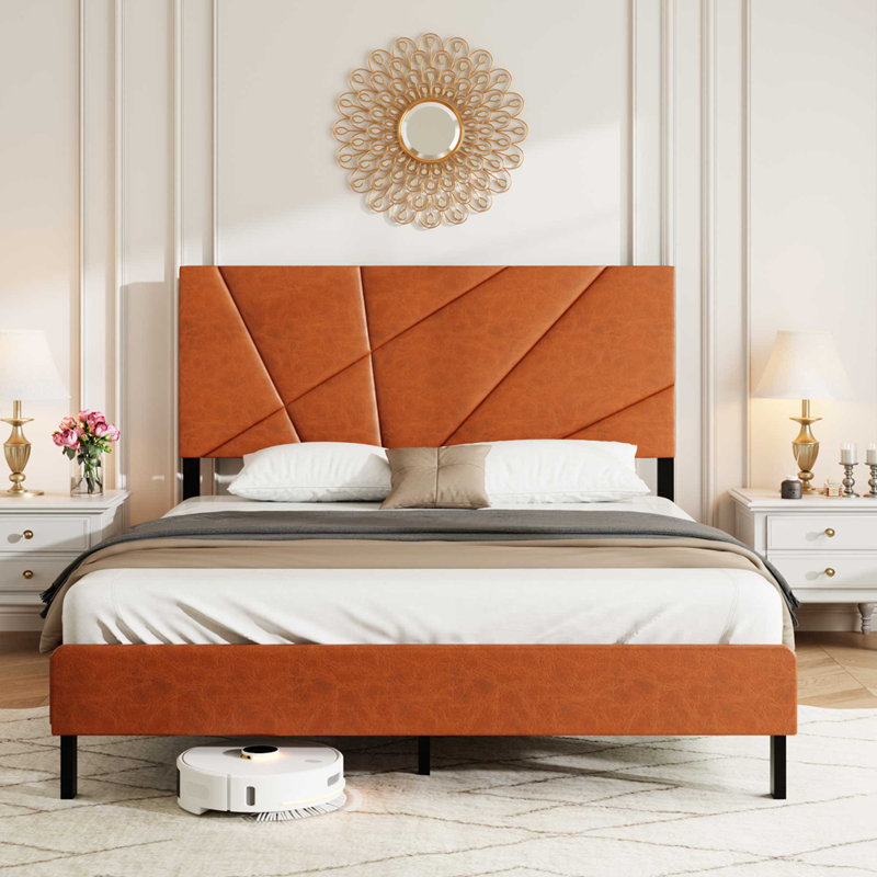 Structure de lit double pleine grandeur avec rangement sous le lit et sans sommier, Double