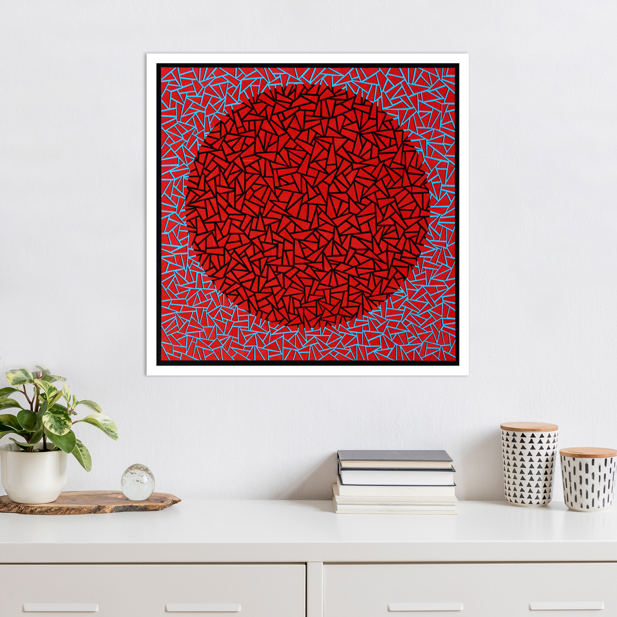 Gods Navel by Alex Dunn, 25" H x 25" W x 1" D, White